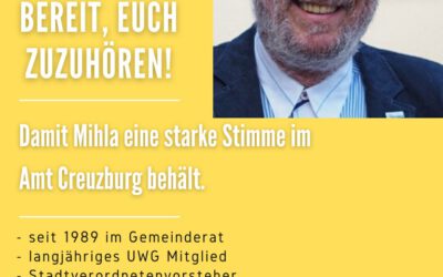 Andreas Böhme – Kandidat der UWG für Mihla
